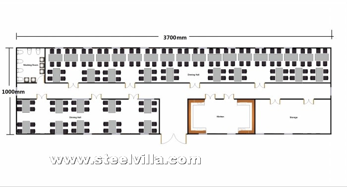 Labor house with light steel structure -(1110sq.mt-11947.93sq.ft)