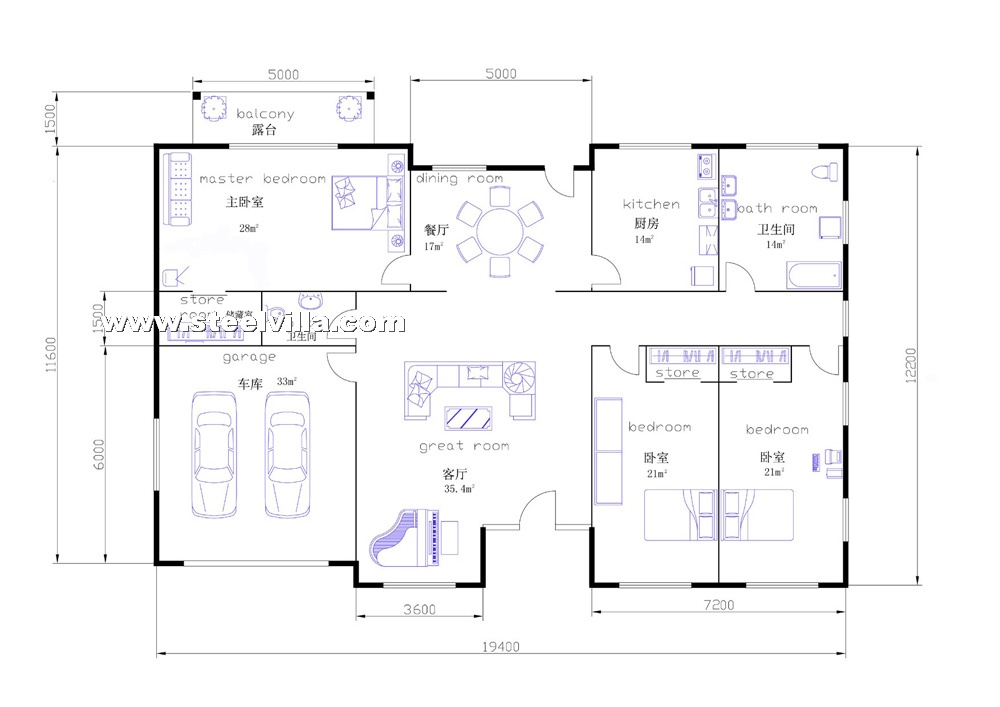 affordable prefab house -(1floor-198.5 sq.meter-2136.64 sq.ft-s)