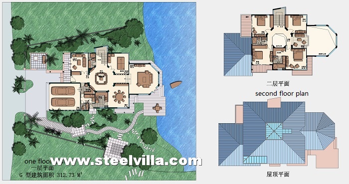 Earthquack proof villa, good heat insulation (2floor-312.73sq.m-3366.20sq.ft)