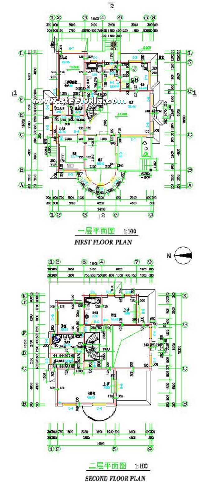 American Style Villa (2floor-370.62sq.m- 3989.32sq.ft)