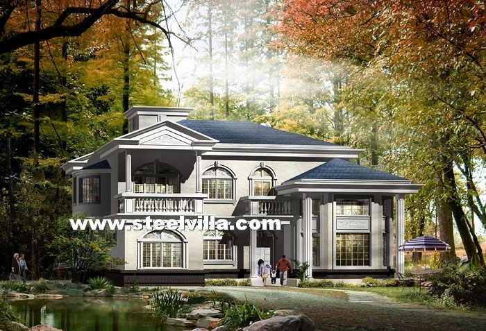 European Style prefab house, steel structure with CE certificate(2floor-549.6sq.m - 5915.85sq.ft)