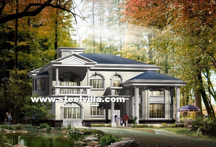 European Style prefab house, steel structure with CE certificate(2floor-549.6sq.m - 5915.85sq.ft)