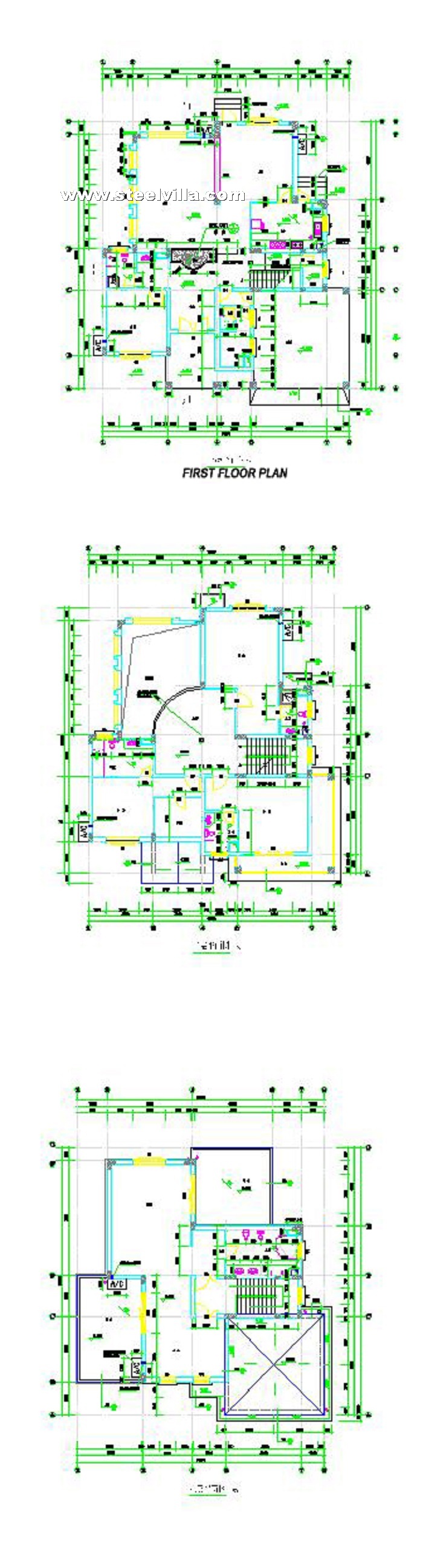 three floor light gauge steel structure building（428.94sq.m-4617.1sq.ft）