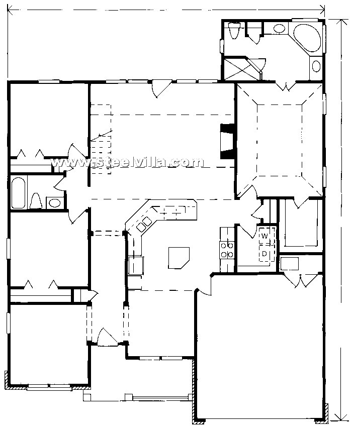 prefab house with loft (240sq.m-2583sq.ft)